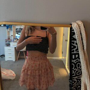 Altar'd State Women's Pink and Orange Skirt